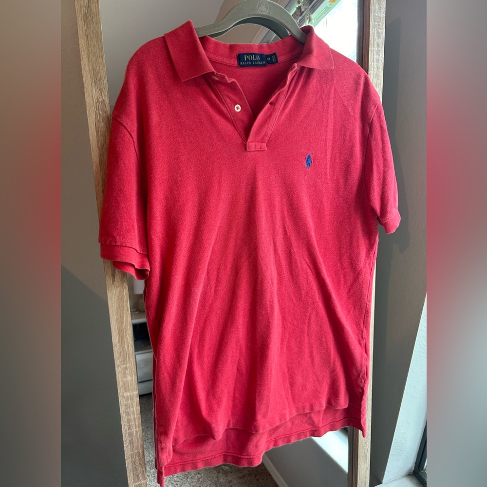 Polo by Ralph Lauren Red 100% Cotton Shirt Medium